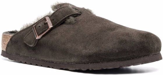 Birkenstock Boston suède slippers Bruin