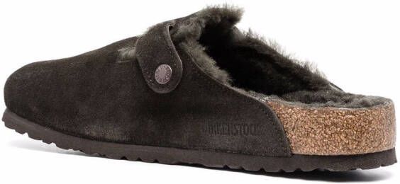 Birkenstock Boston suède slippers Bruin