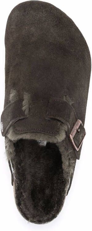 Birkenstock Boston suède slippers Bruin