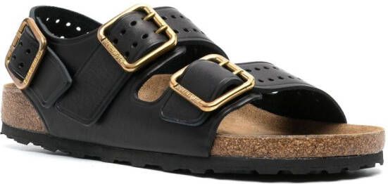 Birkenstock Leren sandalen Zwart