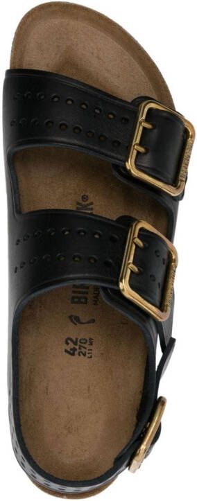 Birkenstock Leren sandalen Zwart