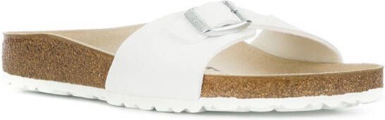 Birkenstock gesp slip-on slippers Wit