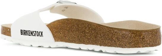 Birkenstock gesp slip-on slippers Wit