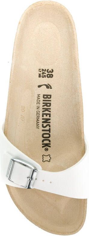 Birkenstock gesp slip-on slippers Wit