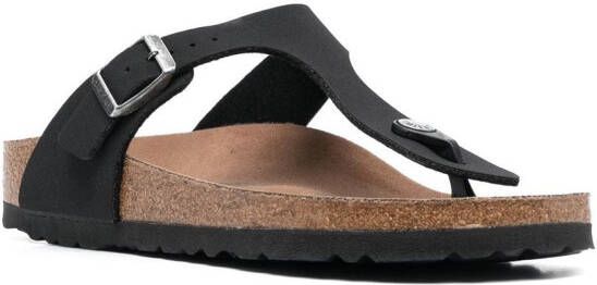 Birkenstock Gizeh Birko-Flor sandalen Zwart