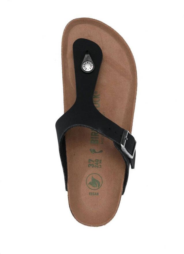 Birkenstock Gizeh Birko-Flor sandalen Zwart