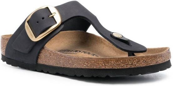 Birkenstock Gizeh sandalen met gesp Zwart