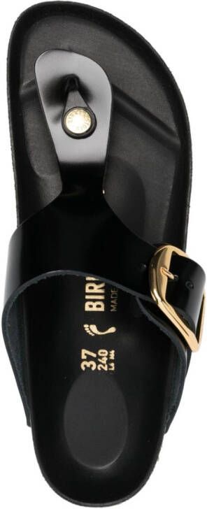 Birkenstock Gizeh sandalen met gegraveerd logo Zwart