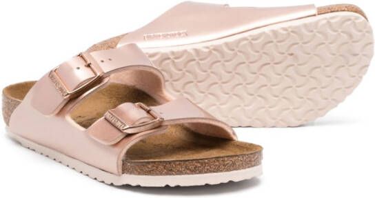 Birkenstock Kids Arizona sandalen met open neus Bruin