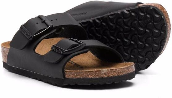 Birkenstock Kids Arizona sandalen met gesp Zwart