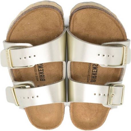 Birkenstock Kids Arizona sandalen met metallic-effect Goud