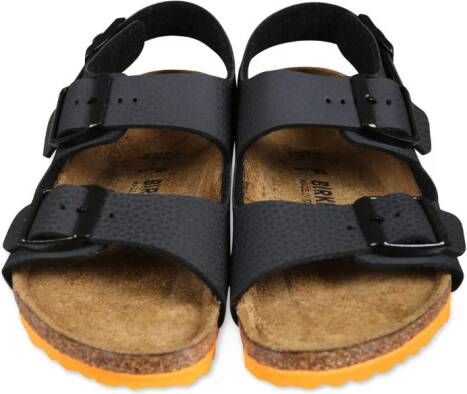 Birkenstock Kids Sandalen met dubbele gesp Zwart