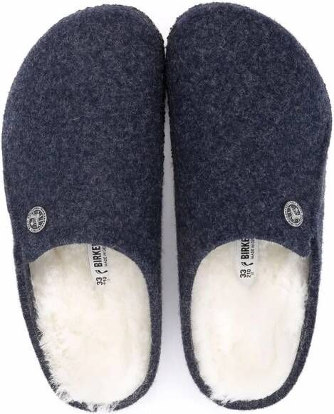 Birkenstock Kids Lammy slippers Blauw