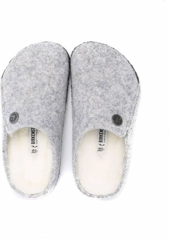 Birkenstock Kids Lammy slippers Grijs