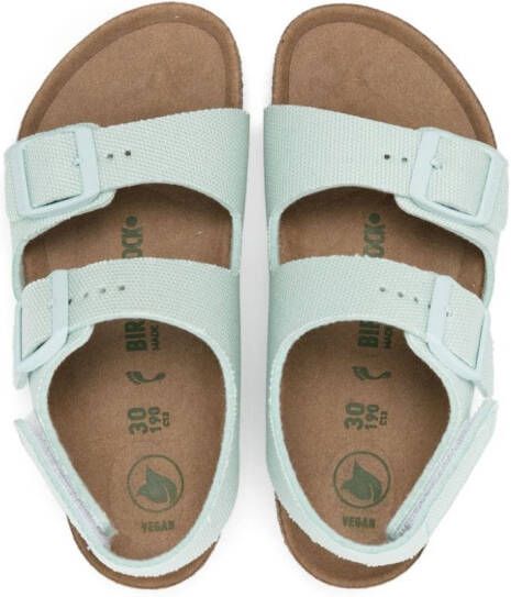 Birkenstock Kids Milano HL canvas sandalen Groen