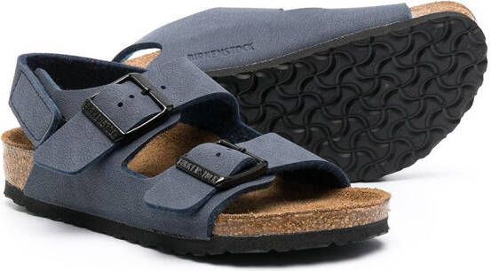 Birkenstock Kids Milano HL sandalen met gesp Blauw