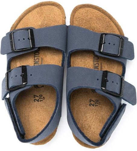 Birkenstock Kids Milano HL sandalen met gesp Blauw