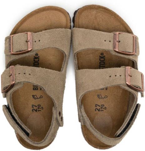 Birkenstock Kids Milano sandalen met gesp Groen