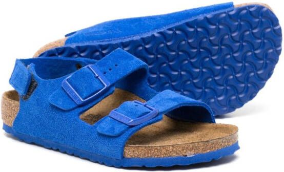 Birkenstock Kids Milano slingback sandalen Blauw