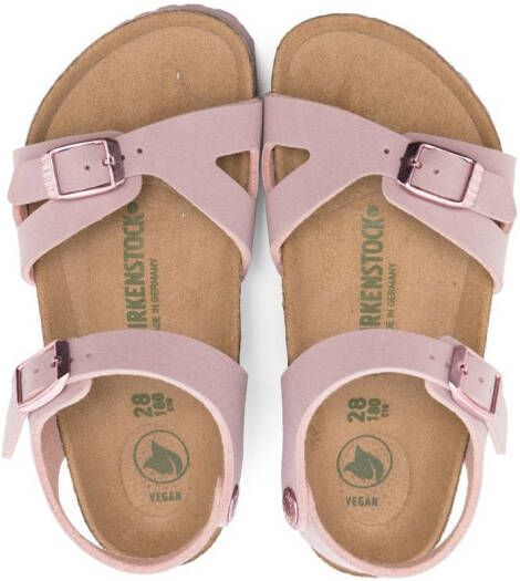 Birkenstock Kids Sandalen met dubbele bandjes Roze