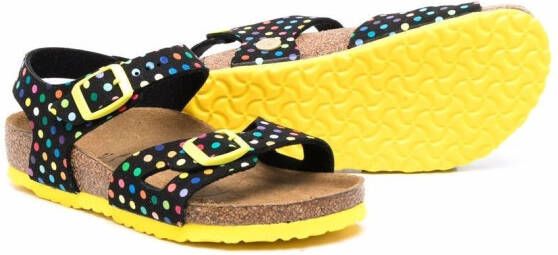 Birkenstock Kids Sandalen met stippen Zwart