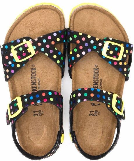 Birkenstock Kids Sandalen met stippen Zwart