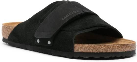 Birkenstock Kyoto suède sandalen Zwart