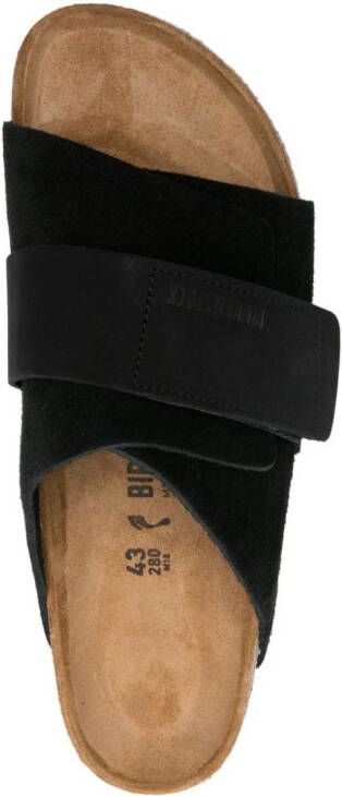 Birkenstock Kyoto suède sandalen Zwart