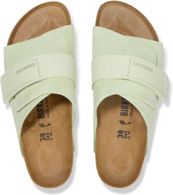 Birkenstock Kyoto suède slippers Groen