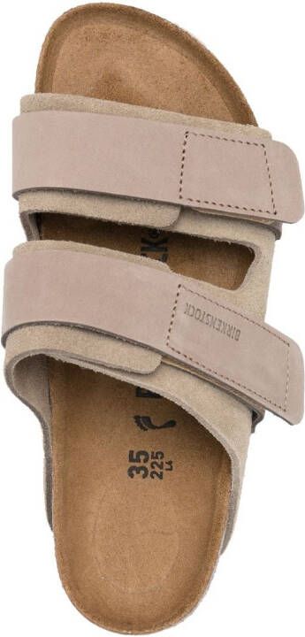 Birkenstock Kyoto sandalen met klittenband Grijs