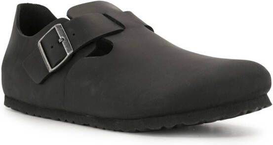 Birkenstock London slippers met gesp Zwart