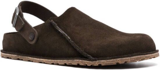 Birkenstock Lutry Premium suède slippers Bruin