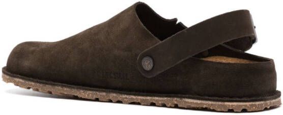 Birkenstock Lutry Premium suède slippers Bruin