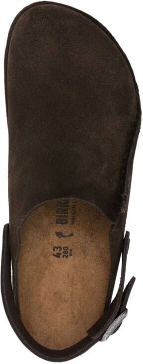 Birkenstock Lutry Premium suède slippers Bruin