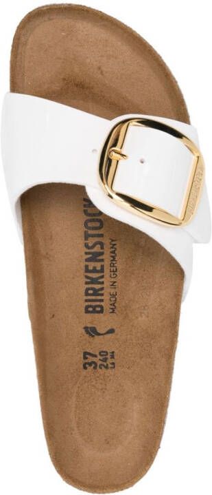 Birkenstock Madrid Big Buckle leren sandalen Wit