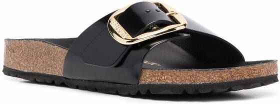 Birkenstock Madrid sandalen met gesp Zwart