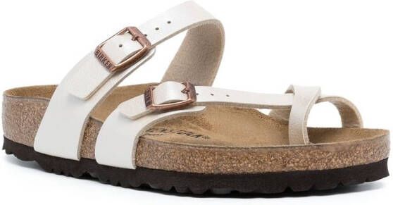 Birkenstock Madrid sandalen met open neus Bruin