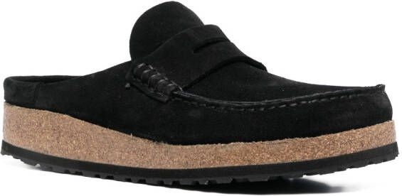 Birkenstock Naples suède loafers Zwart