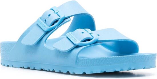 Birkenstock Rubberen slippers met tonaal design Blauw