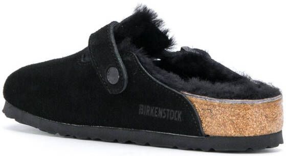 Birkenstock Slippers met lammy voering Zwart