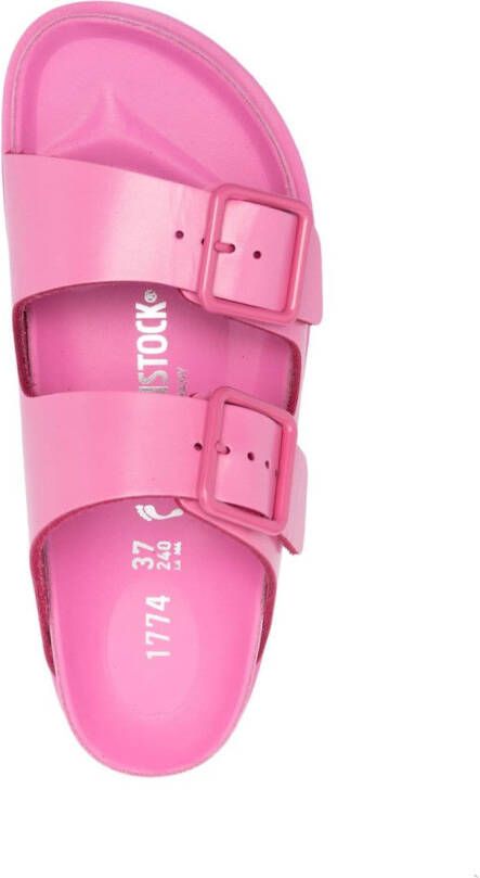 Birkenstock Slippers met logo-reliëf Roze