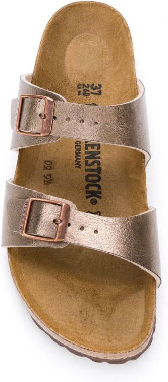 Birkenstock Sydney sandalen met gesp Metallic