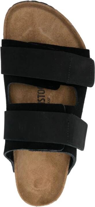 Birkenstock Leren slippers Zwart