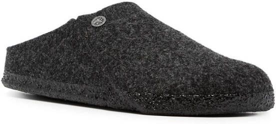 Birkenstock Zermatt wollen pantoffels Zwart