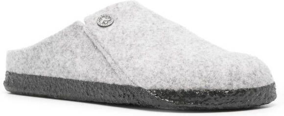 Birkenstock Zermatt wollen slippers Grijs