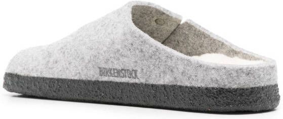 Birkenstock Zermatt wollen slippers Grijs