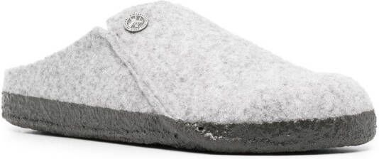 Birkenstock Zermatt wollen slippers Grijs