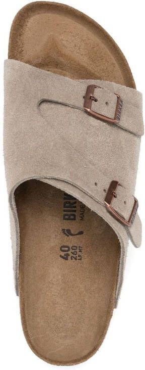 Birkenstock Zürich sandalen met gesp Beige