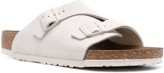 Birkenstock Zürich leren sandalen Wit