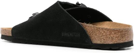 Birkenstock Zürich Tech suède slippers Zwart